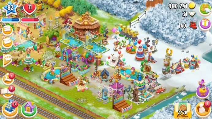 Sale Level 82 barrn 3850 silo 900. Available 800 vouchers+1m coins. Level town 11. The machine is well-made. It has many attractive decorations