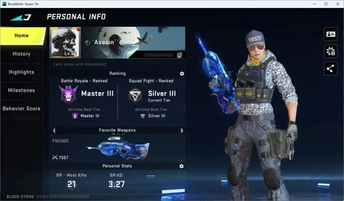 ASIA | Eternal FN2000-Vessel | 7 Legendary Skins | 2 Ultra Skins | 1 Malee Legendary | Legendary ETHAN |CEK SS BS742B