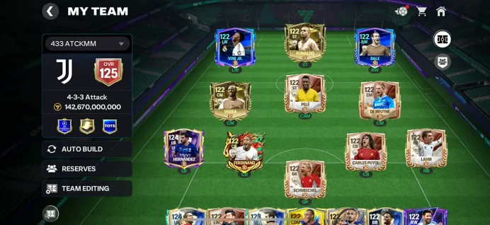 125 OVR + 142B T.V | 3.5B coin | Prime icon r9 | iOS & Android