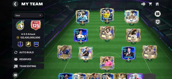 125 OVR + 132B T.V | 240xp | top 675 H2H rank