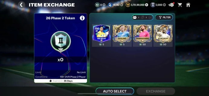 124 OVR | 3.7B coin & 10k rank up | 191xp & 50 star badge | ios & android