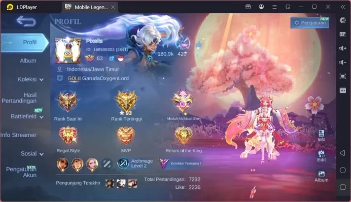 H 132|Skin 287|Magic wheel 177|Kishin Angela,Kof Dyrroth,Panda Thamuz,Transforms Roger,3 Luckybox,4 Zodiac,etc|Check SS|ML1515B