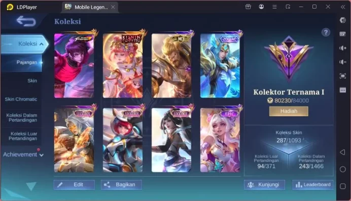 H 132|Skin 287|Magic wheel 177|Kishin Angela,Kof Dyrroth,Panda Thamuz,Transforms Roger,3 Luckybox,4 Zodiac,etc|Check SS|ML1515B