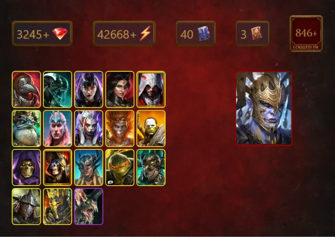 [STARTER]Roshcard+Granyt Doorkeep+Gharol+Corvis The Corruptor+Xenomorph+Alice+Adelyn+Ezio Auditore+41Epics