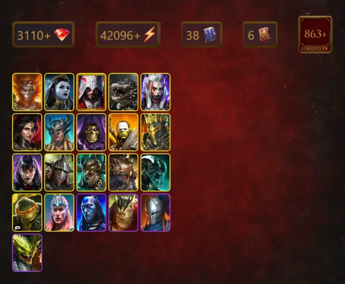 [STARTER]Krisk+Sanguine Maria+Wukong+Ezio Auditore+Krok'mar the Devourer+Visix+Adelyn+Scyl+Skeletor+Artak+Roshcard+48Epics