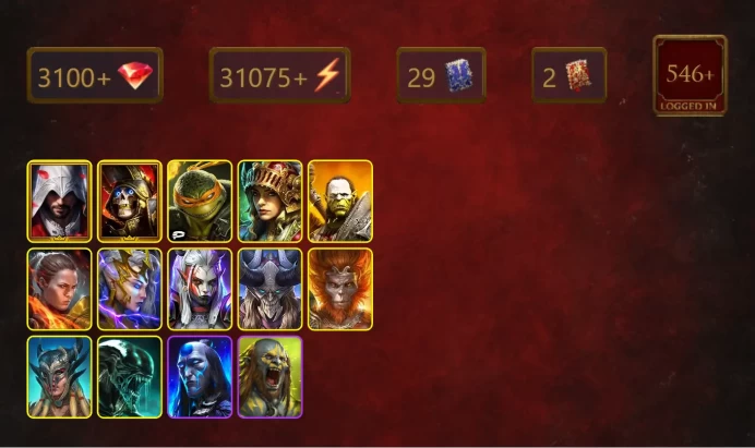 [STARTER]Prince Kymar+Cecilia the Red Hope+Ezio Auditore+Deathknight+Michelangelo+Artak+Ronda+Deliana+Visix+Wukong+Scyl+27Epics