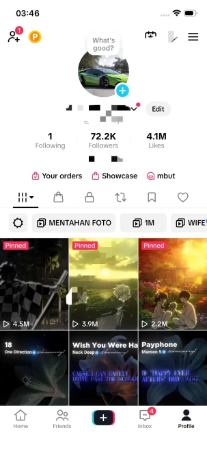 BLACK Sabbath/72K Real Followers+4.1M Real Likes/ Tiktok Shop For Creator/ Live Stream/ Full Access