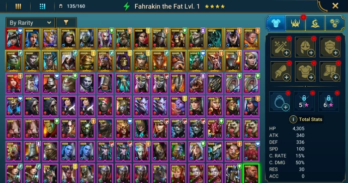 Starter with Mythical - Nais : 93k energy / 62 mln coins / Morrigaine, Yannica, Arix, Ninja + 20 Login Legendaries / Fahrakin