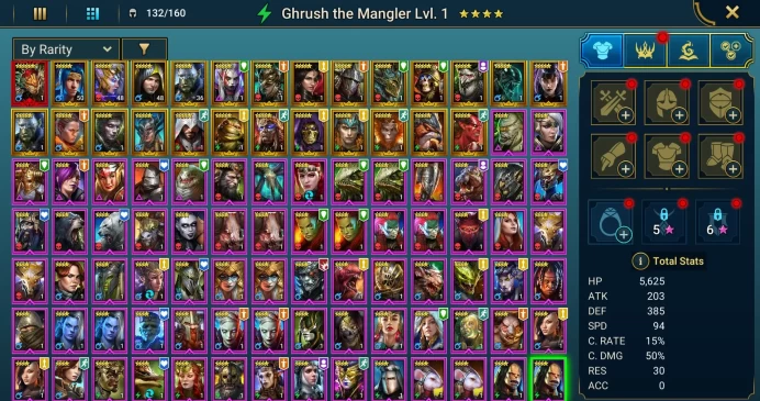 Starter with Mythical - Lazarius : 95k energy / 60 mln coins / Lord Shazar, Ruarc, Arix, Ninja + 20 Login Legendaries / Geomancer