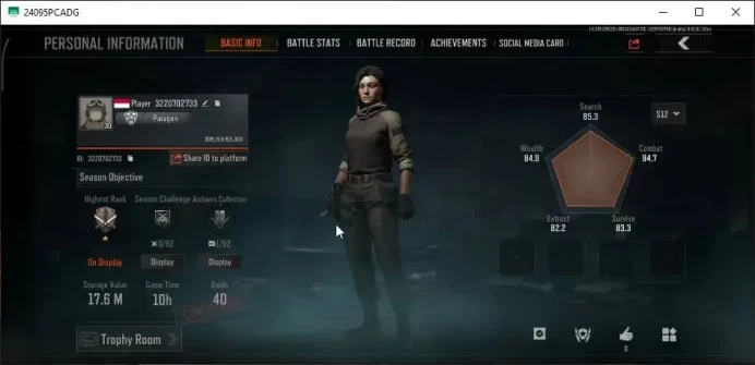 MOBILE Lv30|SV 17M|CV 16M| ScarL SS, T03 SS, AK12 GM, MP5 Forest, M110 Speed SQB |CN ON|Infinite|(AB3134)