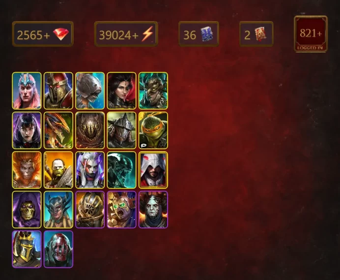 [STARTER]Chaagur+Keberon the Underflame+Loki+Nogdar+Adelyn+Leminisi the Gold-Wing+Alice+Graazur+Rathalos+Rhazin Scarhide+43Epics