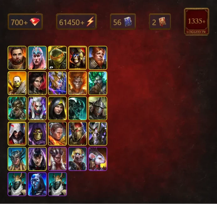 [STARTER]Gnut+Keberon the Underflame+Konstantin the Dayborn+Loki+Michelangelo+Deathknight+Artak+Adelyn+Deliana+Wukong+58Epics