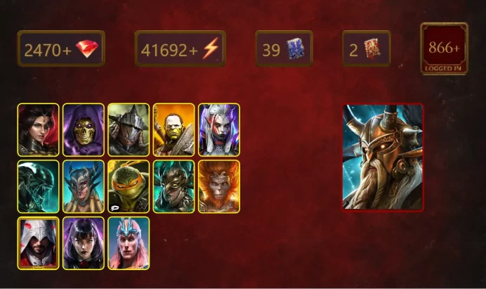 [STARTER]Alaz+Bayek+Adelyn+Skeletor+Rathalos+Artak+Visix+Xenomorph+Scyl+Michelangelo+Leminisi the Gold-Wing+Wukong+33Epics