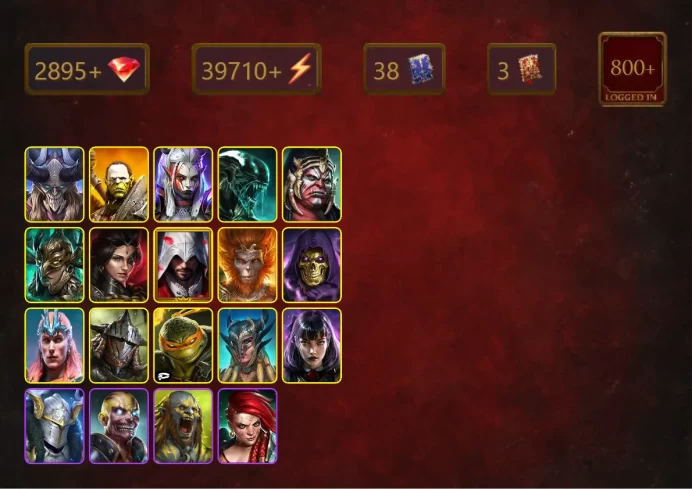 [STARTER]Prince Kymar+Bayek+Artak+Visix+Xenomorph+Matriarch Zarguna+Leminisi the Gold-Wing+Adelyn+Ezio Auditore+Wukong+44Epics