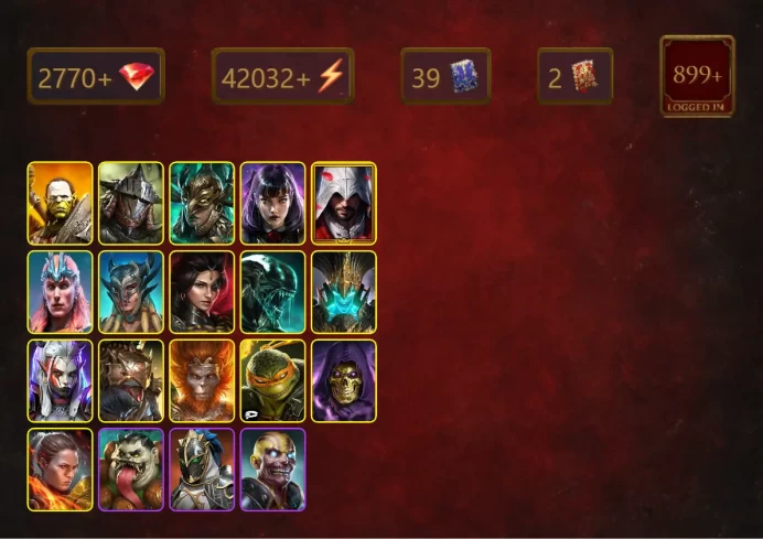 [STARTER]Krisk+Bayek+Artak+Rathalos+Leminisi the Gold-Wing+Alice+Ezio Auditore+Loki+Scyl+Adelyn+Xenomorph+Bystophus+45Epics
