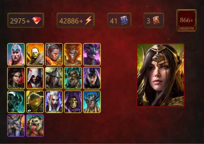 [STARTER]Helicath+Sabrael the Distant+Loki+Artak+Ronda+Wukong+Adelyn+Ezio Auditore+Rathalos+Leminisi the Gold-Wing+Alice+40Epics