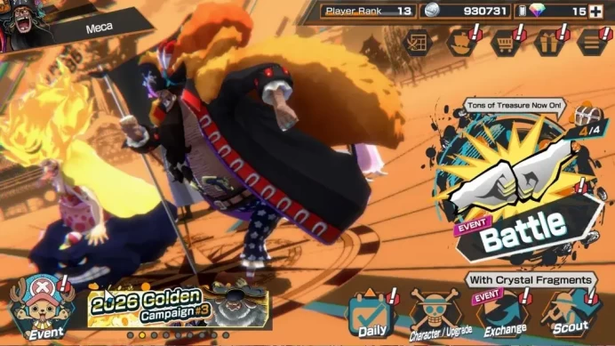 Global|7EX|T5E Saturn,G5 Luffy,HP C.Linlin,RO Zoro,TFE Marshall D.Teach,BP Kuzan,FZ Zephyr|Rank 13|Bandai|Check(OPBR2365)