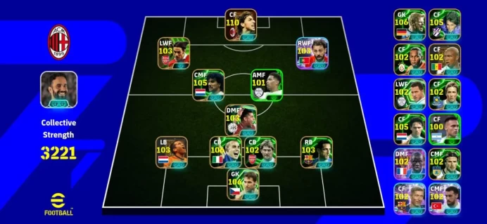◉ 3221:Strength* Konami save * Player : 54* Highlight:8 * Show time 10 * Epic 24 * Bigtime :2 * check pics