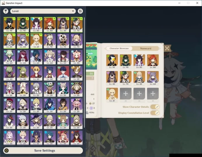 Asia|AR 55|6 Limit +3(*5Wep)|Columbina+Sign,Mavuika,Kinich,Nefer,Emilie,Cyno|Mc Female|TakeMail|(GI6274)
