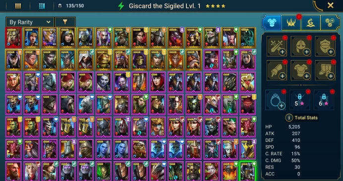 Starter with Mythical - Gizmak : 96k energy / 67 mln coins / Pythion, Shirimani, Arix, Ninja + 20 Login Legendaries / Demytha