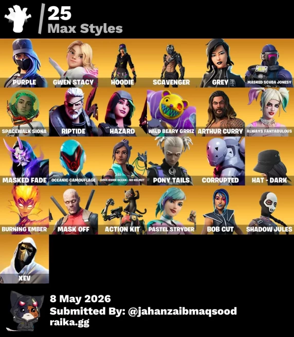 [PC/PSN/XBOX] 84Skins *25 Max styles*|The Joker,Herley Quinn,Midas,Mandalorian,Lexa,Catalyst,Fade,Neo Versa |Full Access