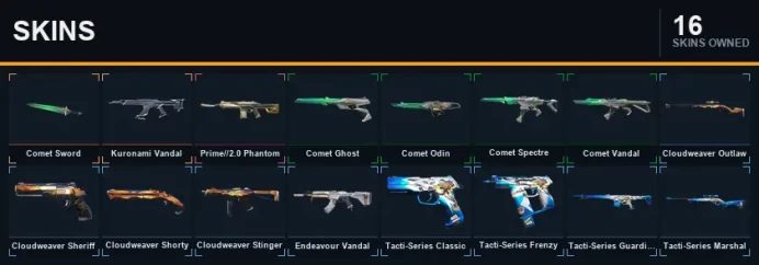 AP Ascendant 1 EP8ACT3 + Kuronami Vandal + Prime Phantom + 1 Knife [16 Skins] + Email + Full Access