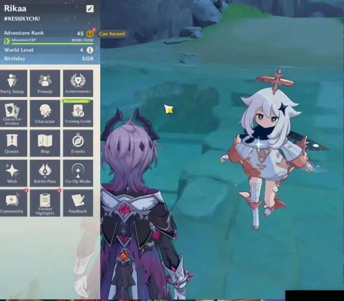 Asia|AR 45|4 Limit +26(*4Character)|Varka,Raiden,Durin,Nefer|MC Female|Low Explore Map|Reuni On|TakeMail|(GI6351)