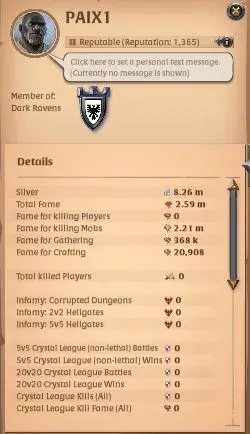 ASIA | 2,59M Total Fame - 8,26M Silver | T8 Ore Miner - T7 Fire Staff Build |22% Summary|Take Gmail|Check SS|(AO827)