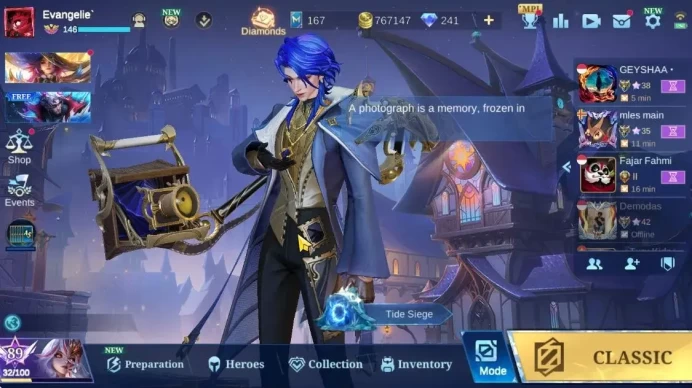 Hero 132|Skin 490|High Immo 165|Legend[Freya,Lunox],KOF[Guin,Masha,Valir,Aurora,Karina],HXH Harith|Many Skin|Check SS(MLBB2205)