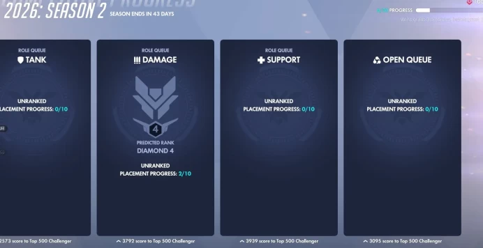 OW207//Overwatch 2 Level 20 Diamond 4 DPS Predict Account Full Access Phone Verified Original Email Hand Made