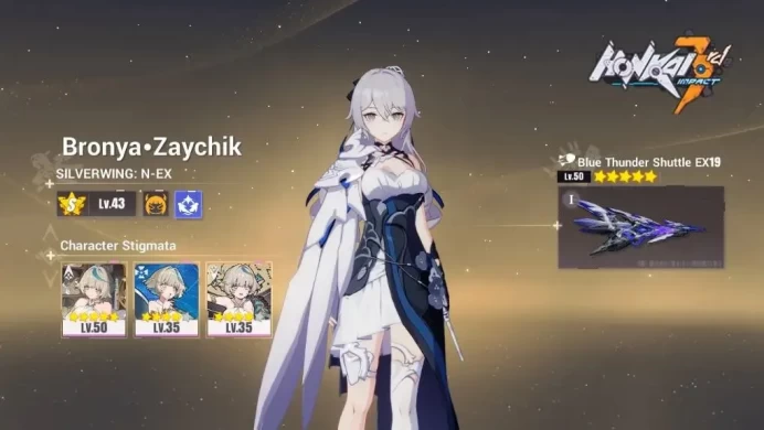 SEA Lvl 46|Starter|1 Full Set|Bronya Silverwing N-EX 4/4,Kiana Hotv,Pardofelis,Raiden Crimson,Starry Impression,Etc|HI880