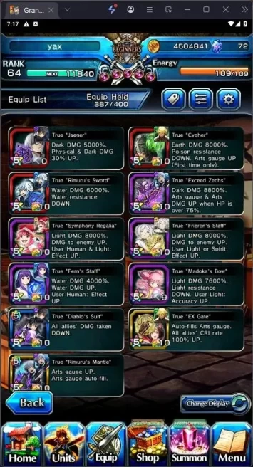 [GLOBAL] Rank 64 | 17 Ascend | Summer Miyu | Chloe | Demon Rimuru TW | WH Fen TW | Detail in SS | GS289B