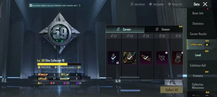 PgM47//OG PUBG 24x Elite 27 Upgradable Guns 50+ Mythic Sets 440 UC 850K Likes Falcon Pet