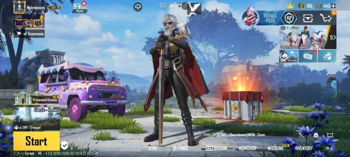 PgM47//OG PUBG 24x Elite 27 Upgradable Guns 50+ Mythic Sets 440 UC 850K Likes Falcon Pet
