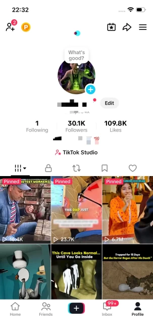 HUGE DISCOUNT/Monetized Real 30K Real Followers+100K Real Likes Account/ Creator Rewards Program Activated/ Full Access