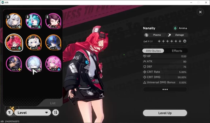 GLOBAL EU|HL 3| 3 SSR [Nanally,Sakiri,Daffodill] |5 SR| Underboss Glider|500 Annulith|Female MC|Log Email|Take Email|(NTE801)