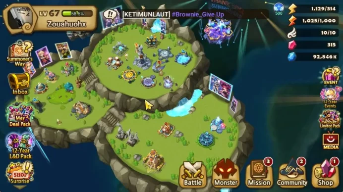 GLOBAL Lv 67|1 LD [Giana]|25 Total NB5[Leo,Anavel,Oliver,Etc]+31 6*Monster|3 Islands|Hive|Check SS(SWR1174)