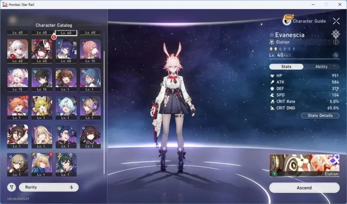 ASIA | TL 28 | 4 LIMIT | SILVER WOLF | EVANESCIA | HUO HUO | SPARKLE | CLARA | MC FEMALE | CEK SS| HSR460B