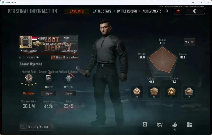 MOBILE Lvl30|SV 36,1M|CV 17,4M|MORE SKIN,B MACHETE,S SHOVEL|MORE DETAIL CEK AB370B