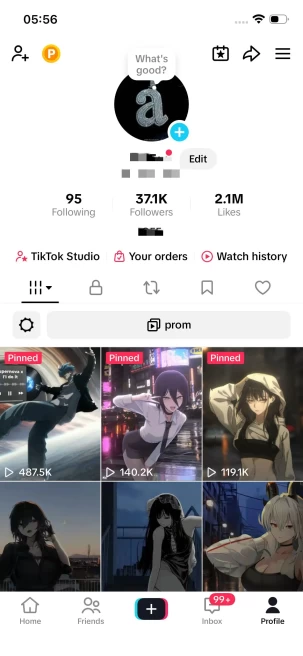 Incredible Value/ 37K Real Followers+2M Real Likes/ Live Stream/ MUSIC CONTENT/Full Access