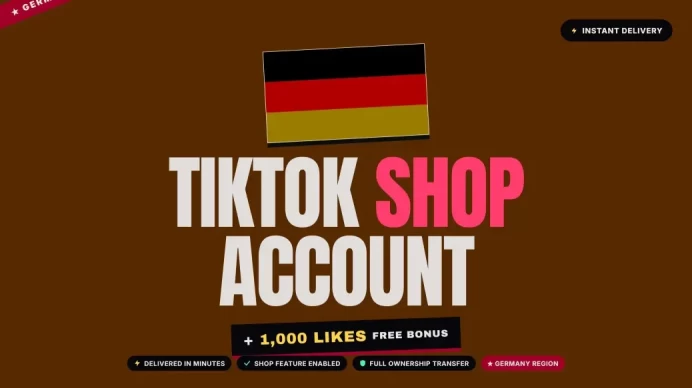 Germany | TikTok Shop | 1k | Manually Created | Full Access + Gift