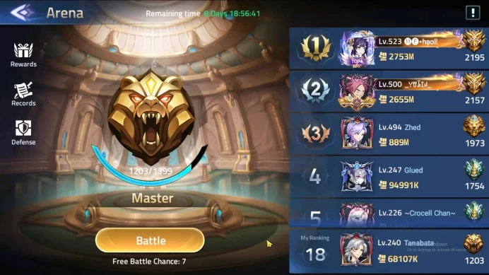 SERVER 70488 | LVL 240 | 262M POWER | 17 AWAKEN | 1UR HEARTCORE ANGELA | CAMPAIGN 62-1 | VIP 10 | CEK SS | MLA020B