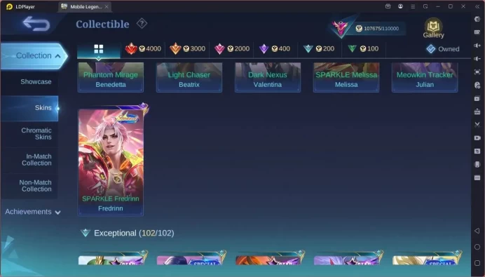 GLOBAL Hero 132 Skin 399|Legend Lunox|Neobeasts Pharsa|Prime Beatrix|Clouds Kagura,Xavier and etc| Exalted Check SS ML1872B