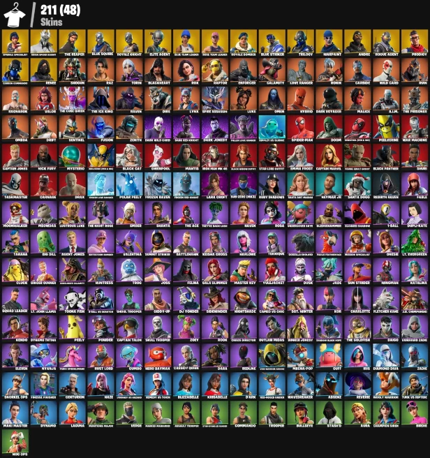 210 skins | Nog Ops | OG STW | Sparkle Specialist | Rogue Spider Knight | The Reaper | Blue Squire | Royale Knight |