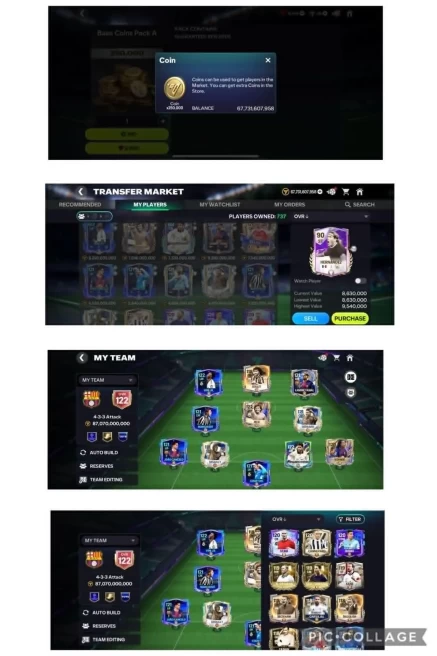 67 Billion coins cash | 122 ovr | ios & Android