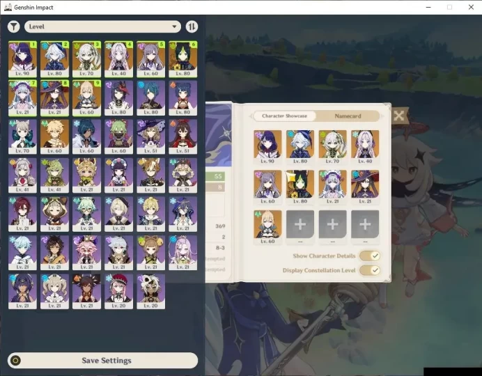ASIA|AR 55|4 Limited+1(*5Weapon)|Furina,Raiden,Kokomi,Nahida|23 FS|Reuni ON|Mc Male|TakeMail|Check(GI6365)