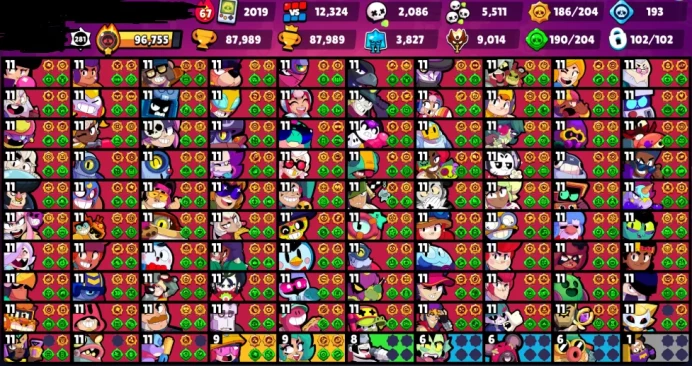 OG OLD 2019 ACC-3X MASTER 2025 + MASTER 2024-93 MAX POWER-86 HYPERCHARGES-METEORIC FAME-470 INSANE SKINS-BUT -8836 GEMS ON THE ACC!-87989 TROPHY
