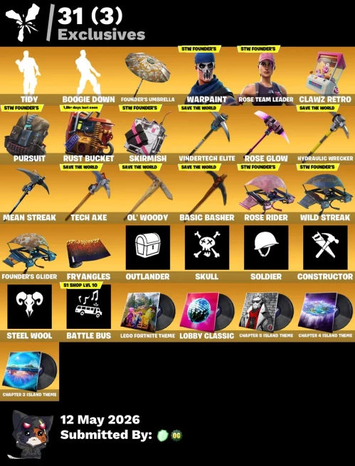 [PC/PSN/XBOX] FA 7 SKINS | OG STW | TIDY | BOOGIE DOWN | FOUNDER'S UMBRELLA | UNSC SPARTAN | PIG THE BUTCHER | YEDDY | O.X.R. AGENT SHAY |