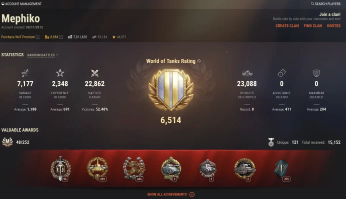 [EU] 25 TIER X | 94 PREMIUM TANK | 8 854 GOLD | 7 011 820 SILVER | TOTAL TANKS 252 | CHANGEABLE PASSWORD |