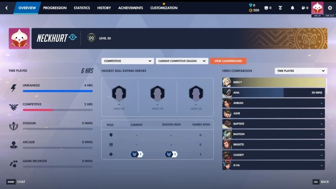 OW217//Account for smurf or beginner Diamond 1 Supports Number linked Nickname change